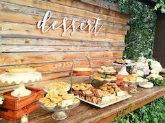 dessert bar